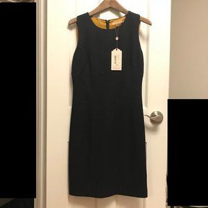 Ted Baker London Navy Blue Dress with Metallic Sparkles Size 1 (US Size 4)